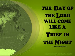 1 Thessalonians 5:2 The Day Of The Lord  (green)